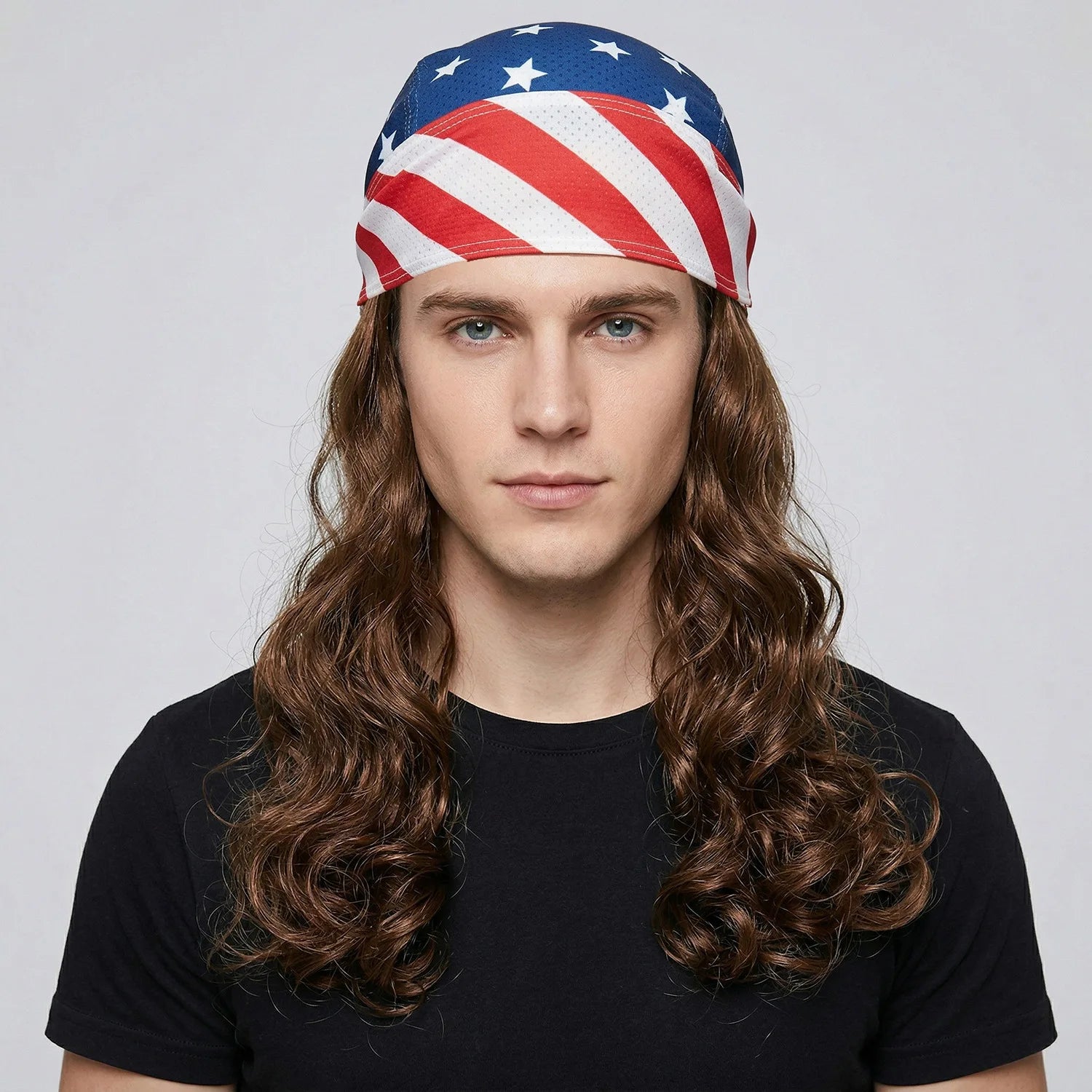 Usa Flag Themed Wig Headband Unisex