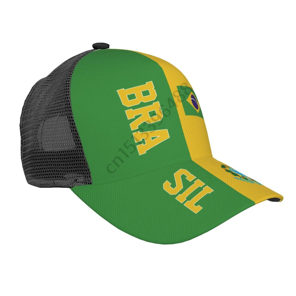Brazil Brasil Soccer Country Flag Summer Sun Cap