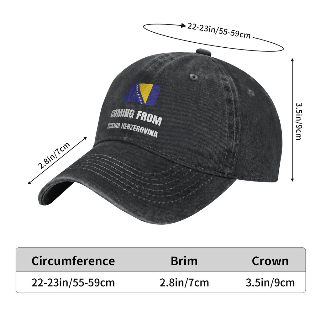 Bosnia and Herzegovina Flag Caps Unisex